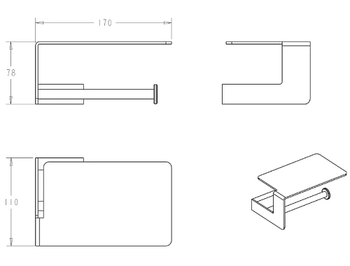 Держатель туалетной бумаги Boheme Q 10941-SGM черный Держатель туалетной бумаги Boheme Q 10941-SGM черный