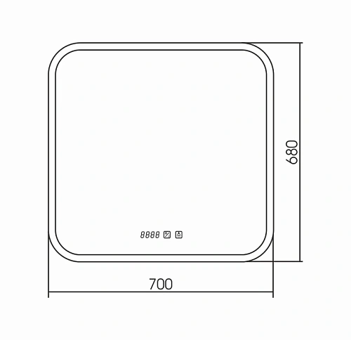 Зеркало Silver mirrors Стив 700х680 - 3 подогрев, часы, сенсорный выключатель ФР-1754 Зеркало Silver mirrors Стив 700х680 - 3 подогрев, часы, сенсорный выключатель ФР-1754