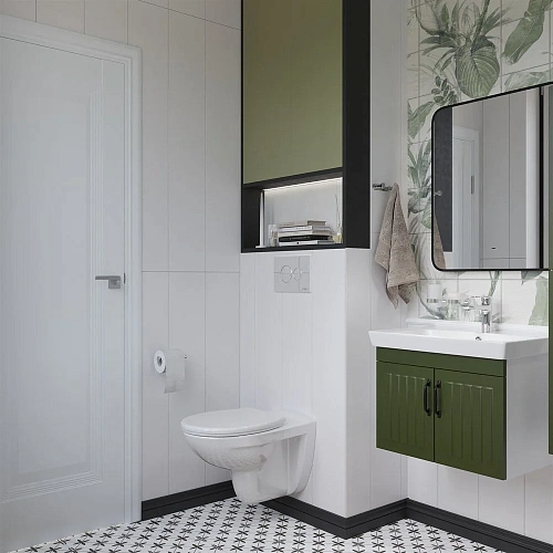 Тумба с раковиной DIWO Сочи 60 подвесная, зеленая 579266 Тумба с раковиной DIWO Сочи 60 подвесная, зеленая 579266