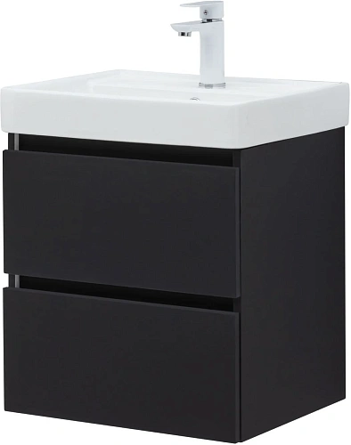 Тумба под раковину Aquanet Вега 2.0 50 черный 00337952 подвесная Тумба под раковину Aquanet Вега 2.0 50 черный 00337952 подвесная