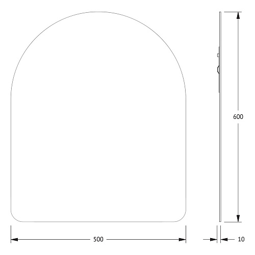 Зеркало Evoform Primary BY 0006 50х60 см со шлифованной кромкой Зеркало Evoform Primary BY 0006 50х60 см со шлифованной кромкой
