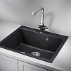 Кухонная мойка Granula 6001, ЧЁРНЫЙ, кварц 600х520 Кухонная мойка Granula 6001, ЧЁРНЫЙ, кварц 600х520