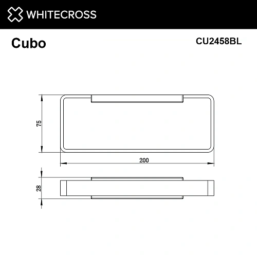 Полотенцедержатель WHITECROSS Cubo CU2458BL черный матовый Полотенцедержатель WHITECROSS Cubo CU2458BL черный матовый