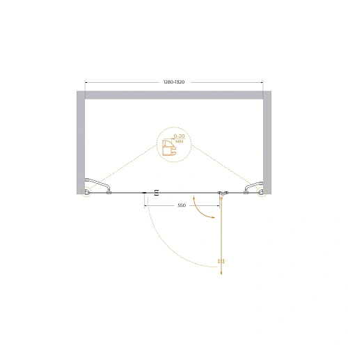 Душевая дверь CEZARES VERONA-W-B-13-40+60/30-C-Cr 130см стекло прозрачное, профиль хром Душевая дверь CEZARES VERONA-W-B-13-40+60/30-C-Cr 130см стекло прозрачное, профиль хром