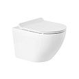 Детальная картинка товара «унитаз подвесной belbagno sfera-r bb046chr/bb2111sc безободковый с сиденьем»