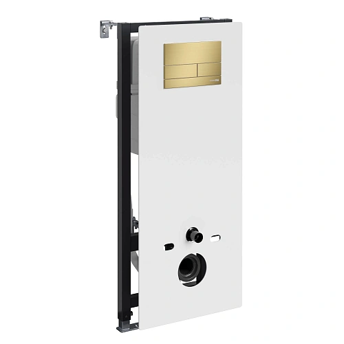 Инсталляция для унитаза WasserKRAFT Abens 20TLT.010.ME.WH.MG04 с клавишей смыва золото Инсталляция для унитаза WasserKRAFT Abens 20TLT.010.ME.WH.MG04 с клавишей смыва золото