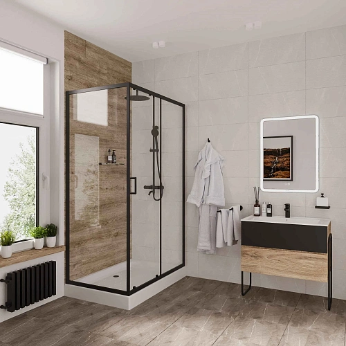 Душевой уголок Niagara Nova NG-6812-08 BLACK (120x80x195) прямоугольная, дверь раздвижная, 68120812BLACK Душевой уголок Niagara Nova NG-6812-08 BLACK (120x80x195) прямоугольная, дверь раздвижная, 68120812BLACK