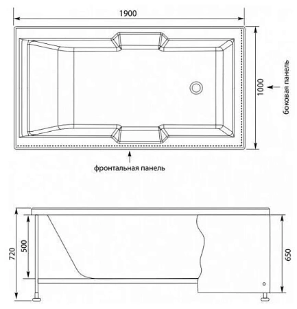 Экран для ванны торцевой Aquanet Vega 100 00145088 Экран для ванны торцевой Aquanet Vega 100 00145088