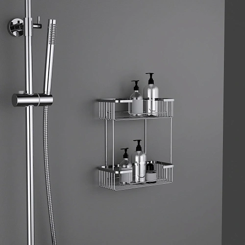 Полка Timo Saona 13083/00 двойная хром Полка Timo Saona 13083/00 двойная хром