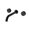 Детальная картинка товара «смеситель для раковины boheme stick 152-2-b.3 встравиваемый linea на 3 отверстия black»