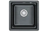 Кухонная мойка Granula KS-4501U, ШВАРЦ (чёрный металлик), кварц 450х450