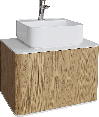 Тумба с раковиной STWORKI Ноттвиль 60 дуб верона, без выреза под смеситель 444538 Тумба с раковиной STWORKI Ноттвиль 60 дуб верона, без выреза под смеситель 444538