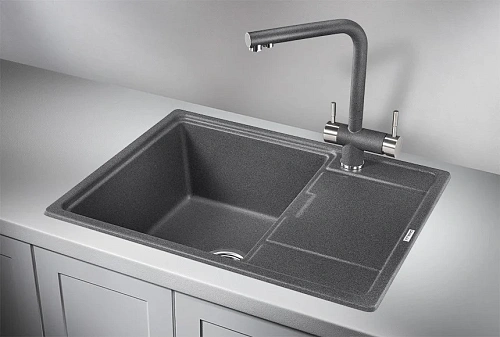 Кухонная мойка Granula 6503, ГРАФИТ (ЧЁРНО-СЕРЫЙ), кварц 650х500 Кухонная мойка Granula 6503, ГРАФИТ (ЧЁРНО-СЕРЫЙ), кварц 650х500
