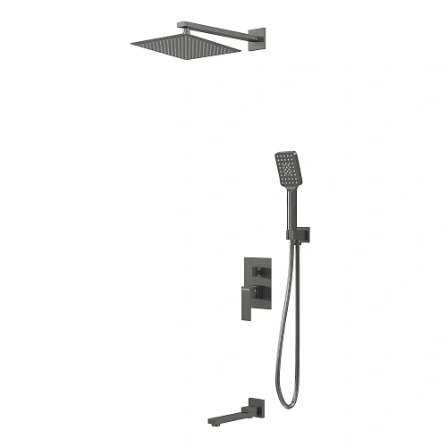 Душевая система GROSSMAN Style 501.K35.05.420 скрытого монтажа графит сатиновый Душевая система GROSSMAN Style 501.K35.05.420 скрытого монтажа графит сатиновый