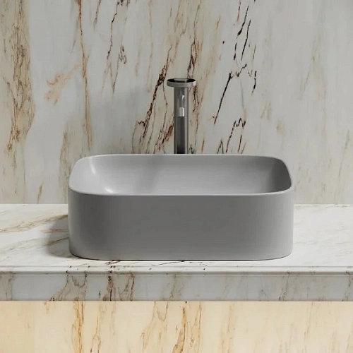 Раковина Ceramica Nova ELEMENT CN6052MSG серый матовый накладная Раковина Ceramica Nova ELEMENT CN6052MSG серый матовый накладная