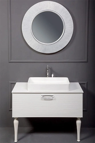 Тумба под раковину Boheme Linea 100 белая + Золото 842-100-WG Тумба под раковину Boheme Linea 100 белая + Золото 842-100-WG