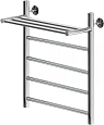 Полотенцесушитель водяной Aquanet Mauro 600x500 с полкой 00282320 Полотенцесушитель водяной Aquanet Mauro 600x500 с полкой 00282320