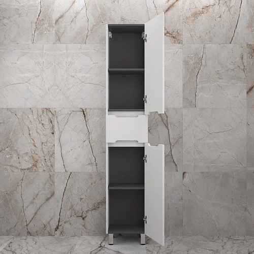 Шкаф-пенал Style Line Матис 36 см ЛС-00002447 напольный, белый матовый Шкаф-пенал Style Line Матис 36 см ЛС-00002447 напольный, белый матовый