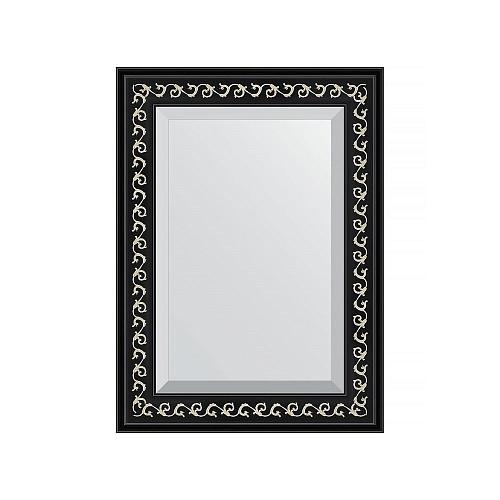 Зеркало в багетной раме Evoform Exclusive BY 1125 55 x 75 см, черный артдеко Зеркало в багетной раме Evoform Exclusive BY 1125 55 x 75 см, черный артдеко
