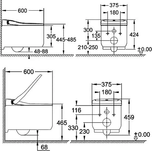 Унитаз SMART GROHE Sensia Arena (39354SH0) готовый комплект с электронным управлением (без инсталляции) альпин белый Унитаз SMART GROHE Sensia Arena (39354SH0) готовый комплект с электронным управлением (без инсталляции) альпин белый