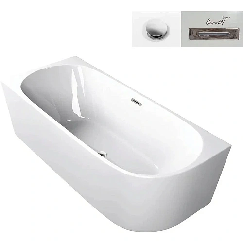 Акриловая ванна Ceruttispa AMI L CT10090 1700x750x560 приставная Акриловая ванна Ceruttispa AMI L CT10090 1700x750x560 приставная
