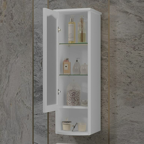 Шкаф Opadiris Риспекто подвесной, одностворчатый, белый матовый, левый, с матовым стеклом 00-00006080 Шкаф Opadiris Риспекто подвесной, одностворчатый, белый матовый, левый, с матовым стеклом 00-00006080