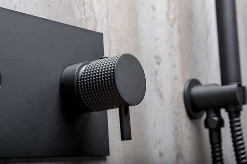 Душевая система Boheme Fusion 130-B с внутренней частью, чёрный Душевая система Boheme Fusion 130-B с внутренней частью, чёрный