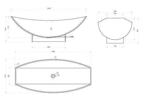 Ванна отдельностоящая ABBER AS9610 180x80 универсальная, белая матовая, искусственный камень Ванна отдельностоящая ABBER AS9610 180x80 универсальная, белая матовая, искусственный камень