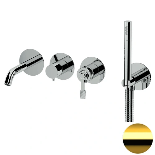 Смеситель для ванны Remer Atelier AL53D2PDO, золото глянцевое Смеситель для ванны Remer Atelier AL53D2PDO, золото глянцевое