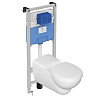 Картинка анонса товара «комплект 4 в 1 ideal standard s306901rt с подвесным унитазом contour s306901 и инсталляцией prosys»
