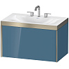 Тумба с раковиной Duravit XVIU XV4610TB147P 80 см Каменно-синий глянцевый