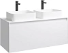 Корпус тумбы под раковину подвесной, 120 см без фасадов AQWELLA Mobi MOB0112W цвет белый