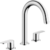 Картинка анонса товара «смеситель для раковины hansgrohe vernis blend на 3 отверстия, со сливным гарнитуром 71553000, хром»