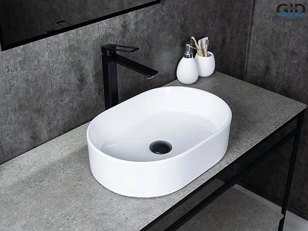 Раковина Gid N1330 51239 накладная белая 46.5x32x12