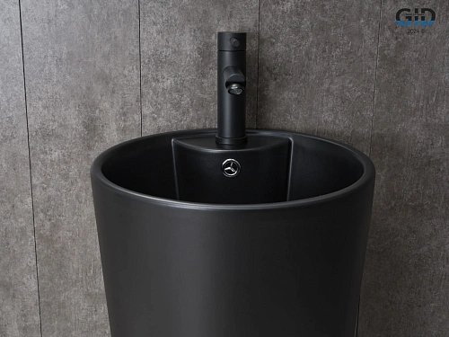 Раковина Gid Nb131bm 81120 напольная черная матовая 40x40x84 Раковина Gid Nb131bm 81120 напольная черная матовая 40x40x84