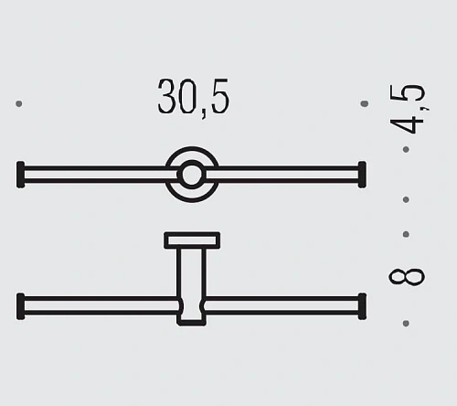 Держатель туалетной бумаги Colombo Plus W4990.CR двойной, хром Держатель туалетной бумаги Colombo Plus W4990.CR двойной, хром