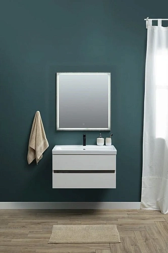 Комплект мебели Aquanet Беркли 60 белый/дуб рошелье (зеркало дуб рошелье) 00258906 Комплект мебели Aquanet Беркли 60 белый/дуб рошелье (зеркало дуб рошелье) 00258906