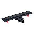 Душевой лоток BERGES Optim Line Black 600 095506 матовый черный, S-сифон D50 H60 горизонтальный Душевой лоток BERGES Optim Line Black 600 095506 матовый черный, S-сифон D50 H60 горизонтальный