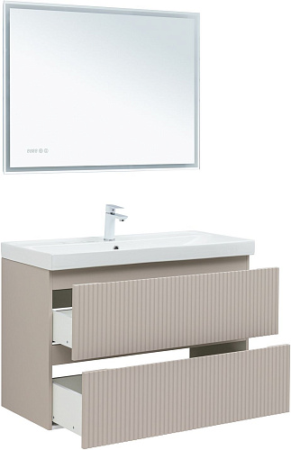 Тумба под раковину Aquanet Джейн Flat 90 00343978 бежевый Тумба под раковину Aquanet Джейн Flat 90 00343978 бежевый