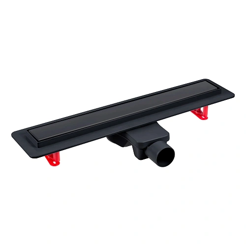 Душевой лоток BERGES Optim Line Black 600 095506 матовый черный, S-сифон D50 H60 горизонтальный Душевой лоток BERGES Optim Line Black 600 095506 матовый черный, S-сифон D50 H60 горизонтальный