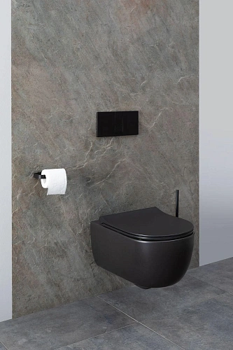 Унитаз подвесной Allen Brau Priority 4.31001.31 с крышкой, черный матовый Унитаз подвесной Allen Brau Priority 4.31001.31 с крышкой, черный матовый