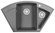 Кухонная мойка Granula 9001, ГРАФИТ (ЧЁРНО-СЕРЫЙ), кварц 890х490 Кухонная мойка Granula 9001, ГРАФИТ (ЧЁРНО-СЕРЫЙ), кварц 890х490