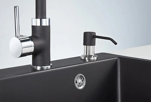 Дозатор жидкого мыла Granula 1403,ШВАРЦ (чёрный металлик) Дозатор жидкого мыла Granula 1403,ШВАРЦ (чёрный металлик)