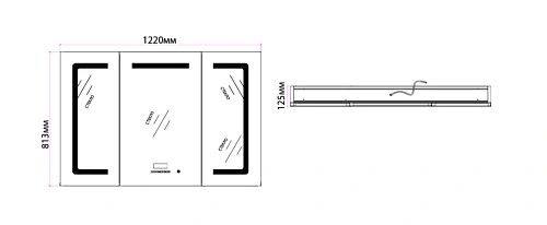 Зеркальный шкаф ArtDecco Oceanic Charm 120 AOC12080MC с подсветкой Зеркальный шкаф ArtDecco Oceanic Charm 120 AOC12080MC с подсветкой