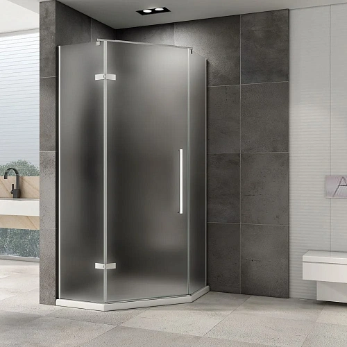 Душевой уголок ABBER Ewiges Wasser AG05090M 90x90 см левосторонний, профиль хром, стекло матовое Душевой уголок ABBER Ewiges Wasser AG05090M 90x90 см левосторонний, профиль хром, стекло матовое