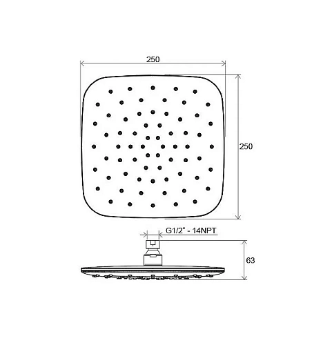 Верхний душ Ravak ABS 983.10 X07P347 Верхний душ Ravak ABS 983.10 X07P347