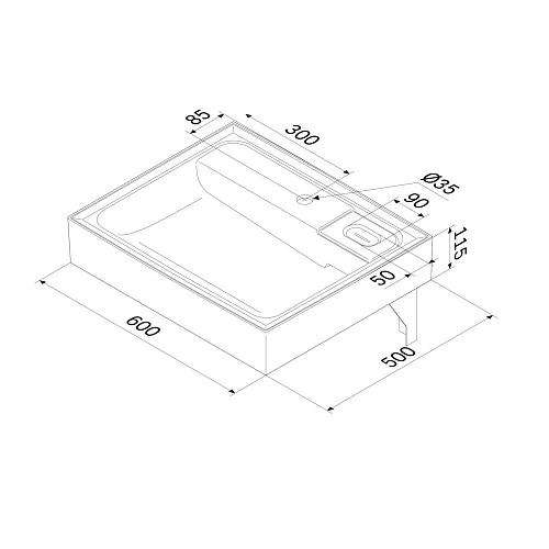 Раковина AM.PM X-Joy M85WCC0601WG050 над стиральной машиной, керамическая, 60x50 см, белый Раковина AM.PM X-Joy M85WCC0601WG050 над стиральной машиной, керамическая, 60x50 см, белый