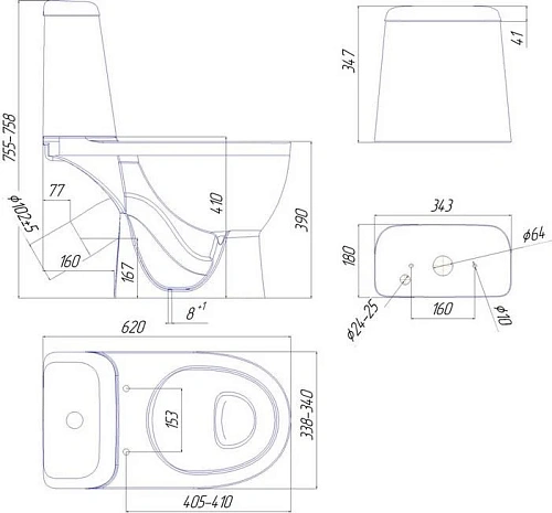 Унитаз напольный SANITA LUXE Max SL DM WC.CC/Max/2-DM/WHT.G/S1 Унитаз напольный SANITA LUXE Max SL DM WC.CC/Max/2-DM/WHT.G/S1