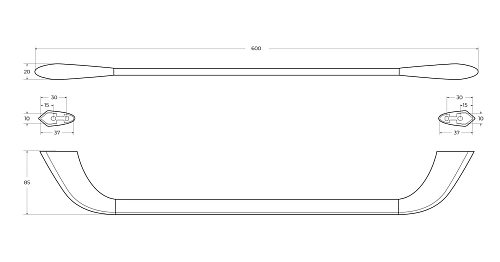 Полотенцедержатель CEZARES LINER-TH-60-01 хром Полотенцедержатель CEZARES LINER-TH-60-01 хром