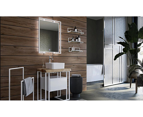 Полка Velvex Gelou 40 White металлическая со стеклом pkGEL.40-58 Полка Velvex Gelou 40 White металлическая со стеклом pkGEL.40-58